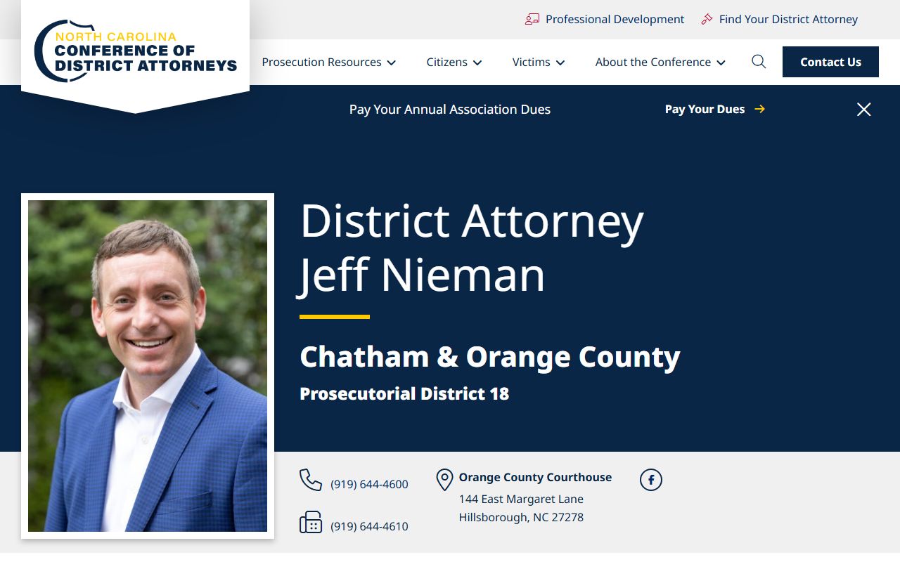 Orange County arrest records District Attorney District 18