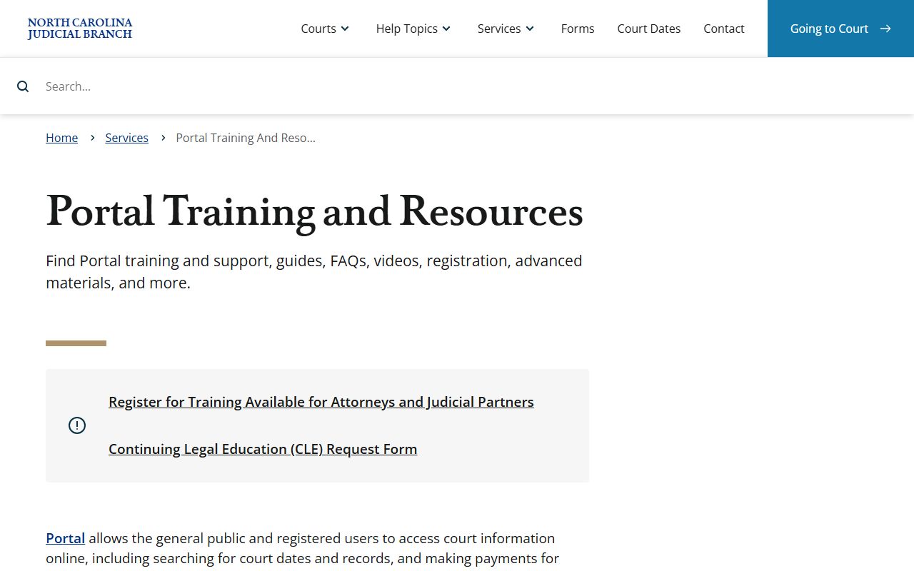 Orange County court records eCourts Portal training fields