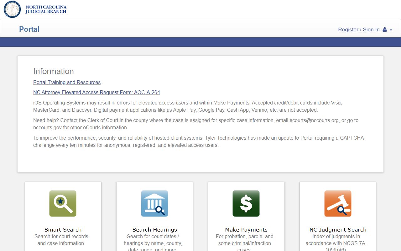 Orange County court records North Carolina eCourts Portal
