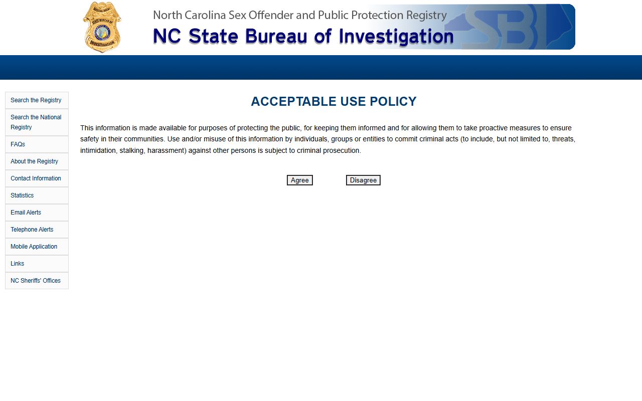 Orange County criminal court records NC SBI sex offender registry