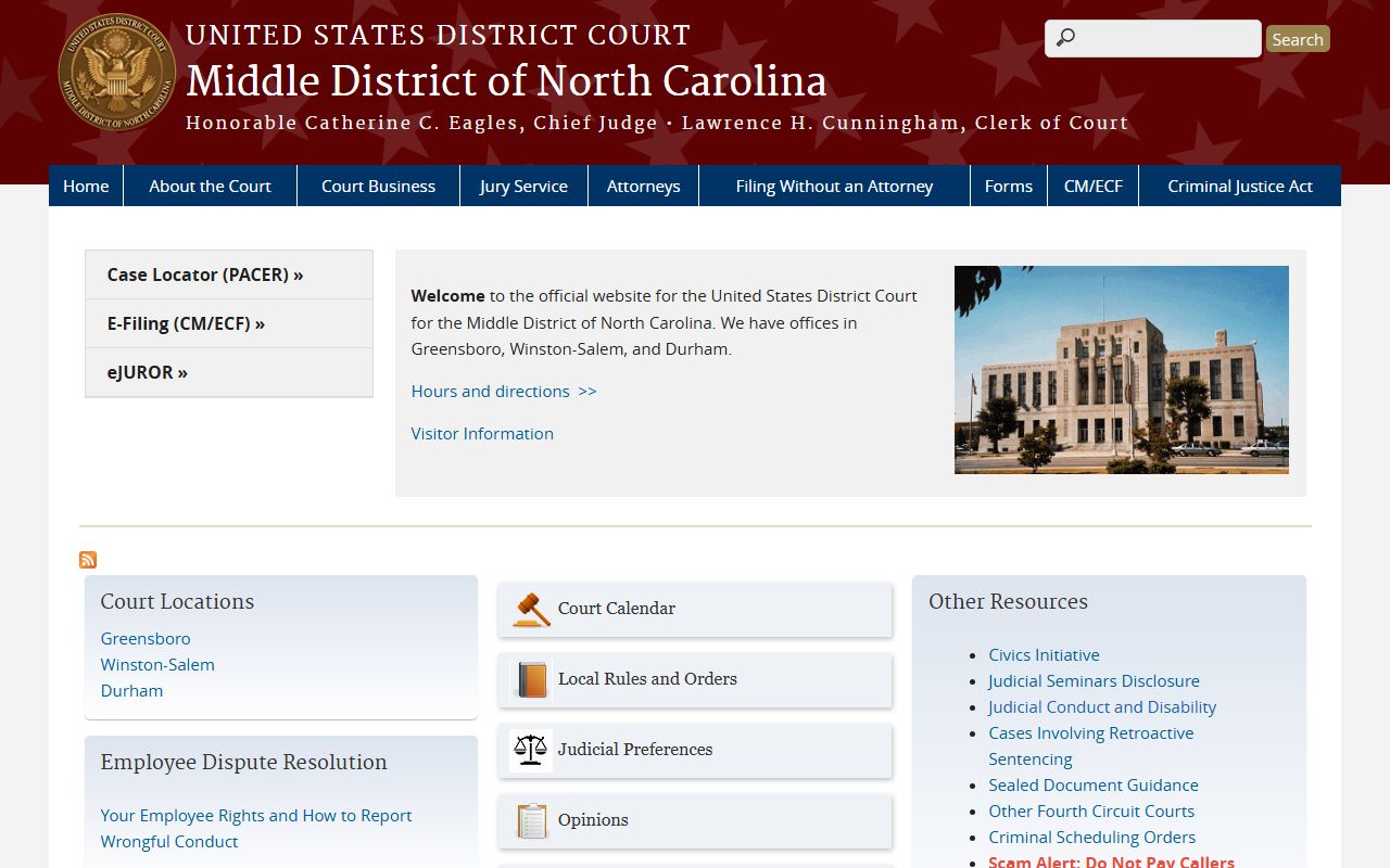 Orange County District Court Middle District of North Carolina