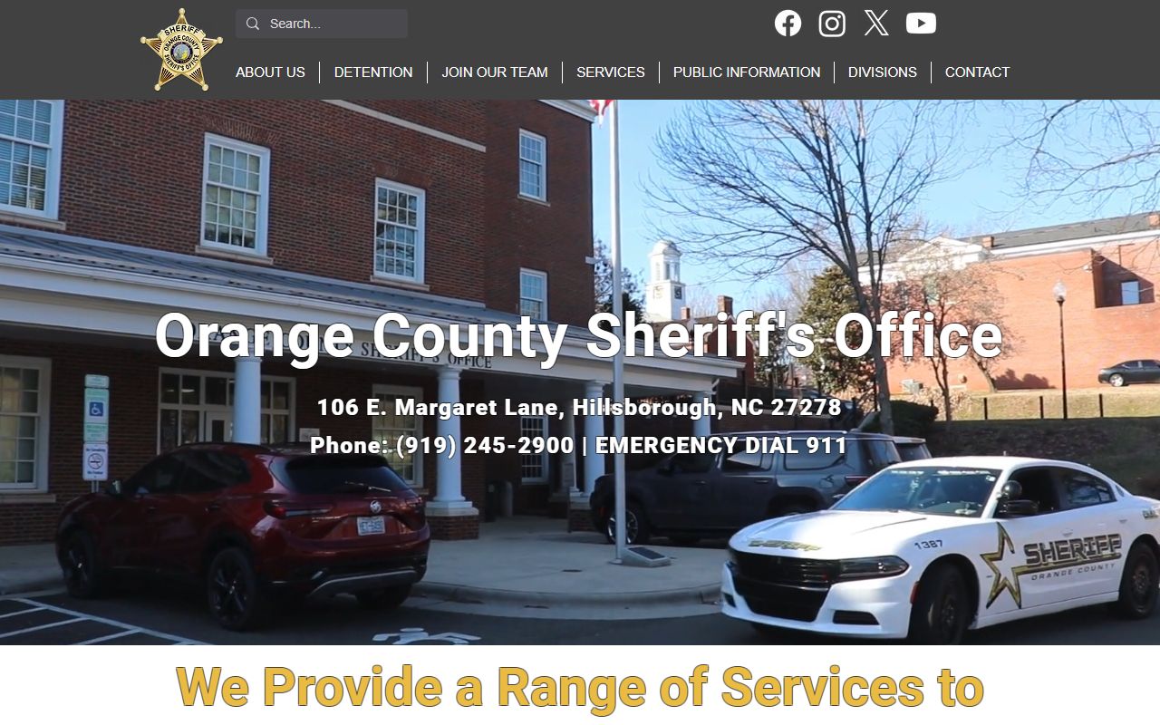 Orange County warrant records sheriff office source page